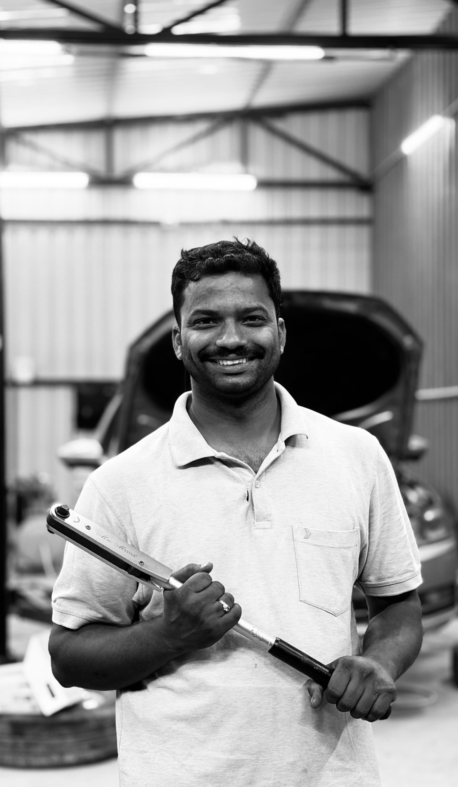 Chandrakanth Reddy Kathi in the DAD Garage workshop